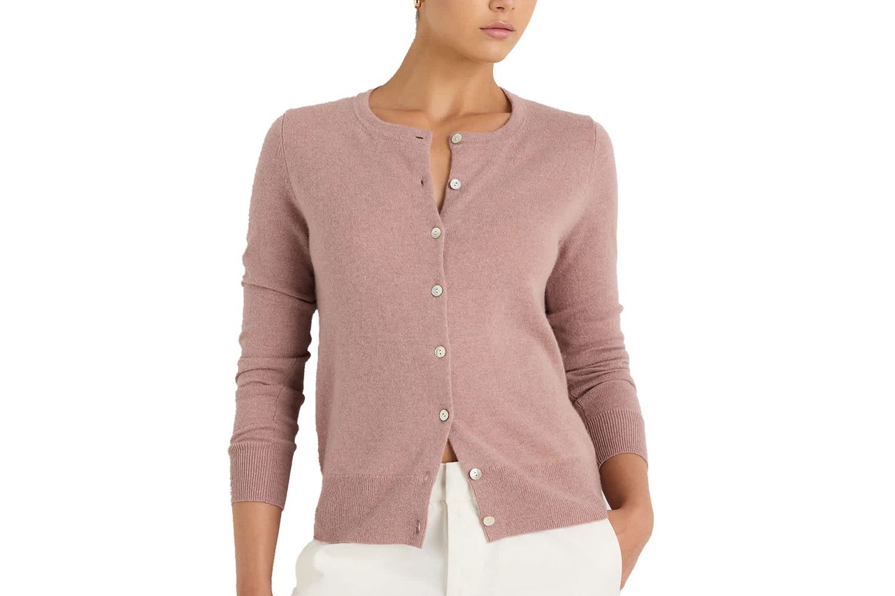 cashmere cardigan sweater Credit: Quince