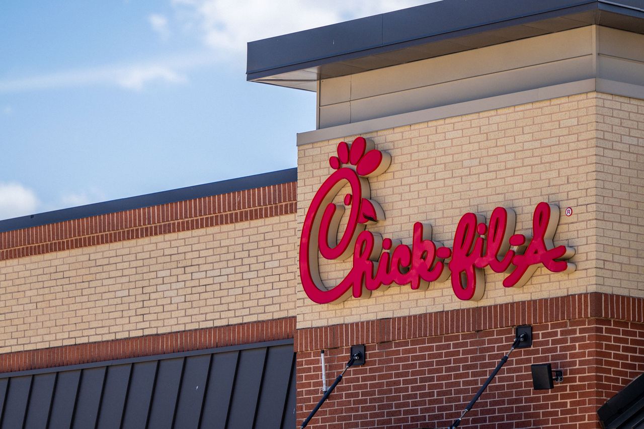 Chick-fil-A restaurant is seen on July 05, 2022 in Houston, Texas. Chick-fil-A stock imageCredit: Brandon Bell/Getty