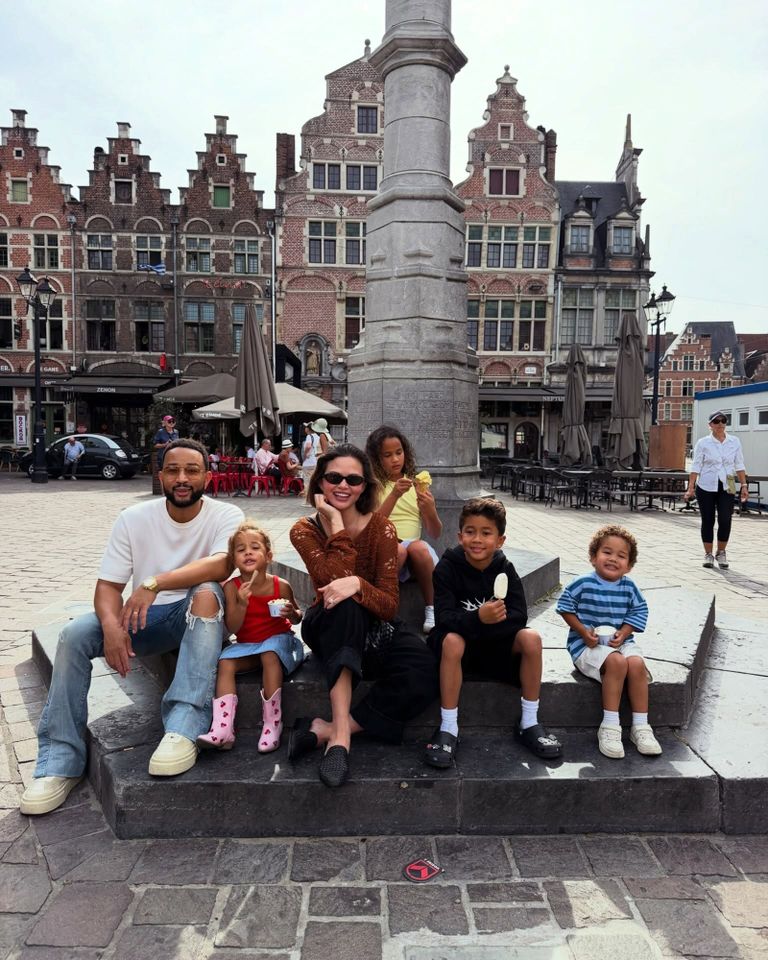 Chrissy Teigen and Her 4 Kids Continue Their European Vacation Supporting John Legend on Tour John Legend and Chrissy Tiegen with their four childrenCredit: Chrissy Teigen/Instagram