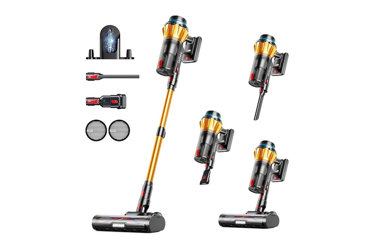 Cordless Vacuum Cleaner, 650W/60Kpa/70 Mins Cordless Stick Vacuum, Self-Standing Wireless Credit: Amazon