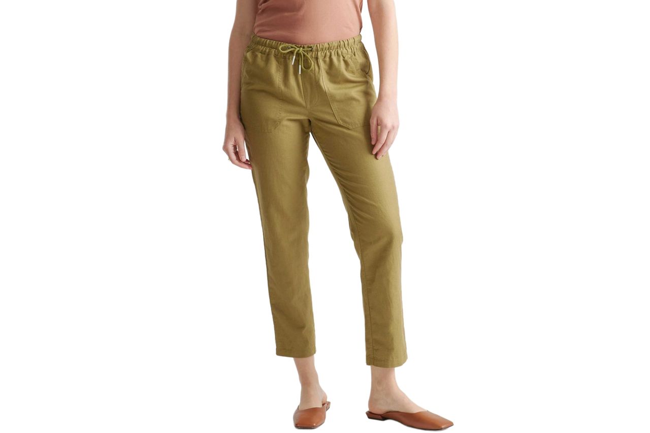 Cotton Linen Twill Straight Leg Pants Credit: Quince