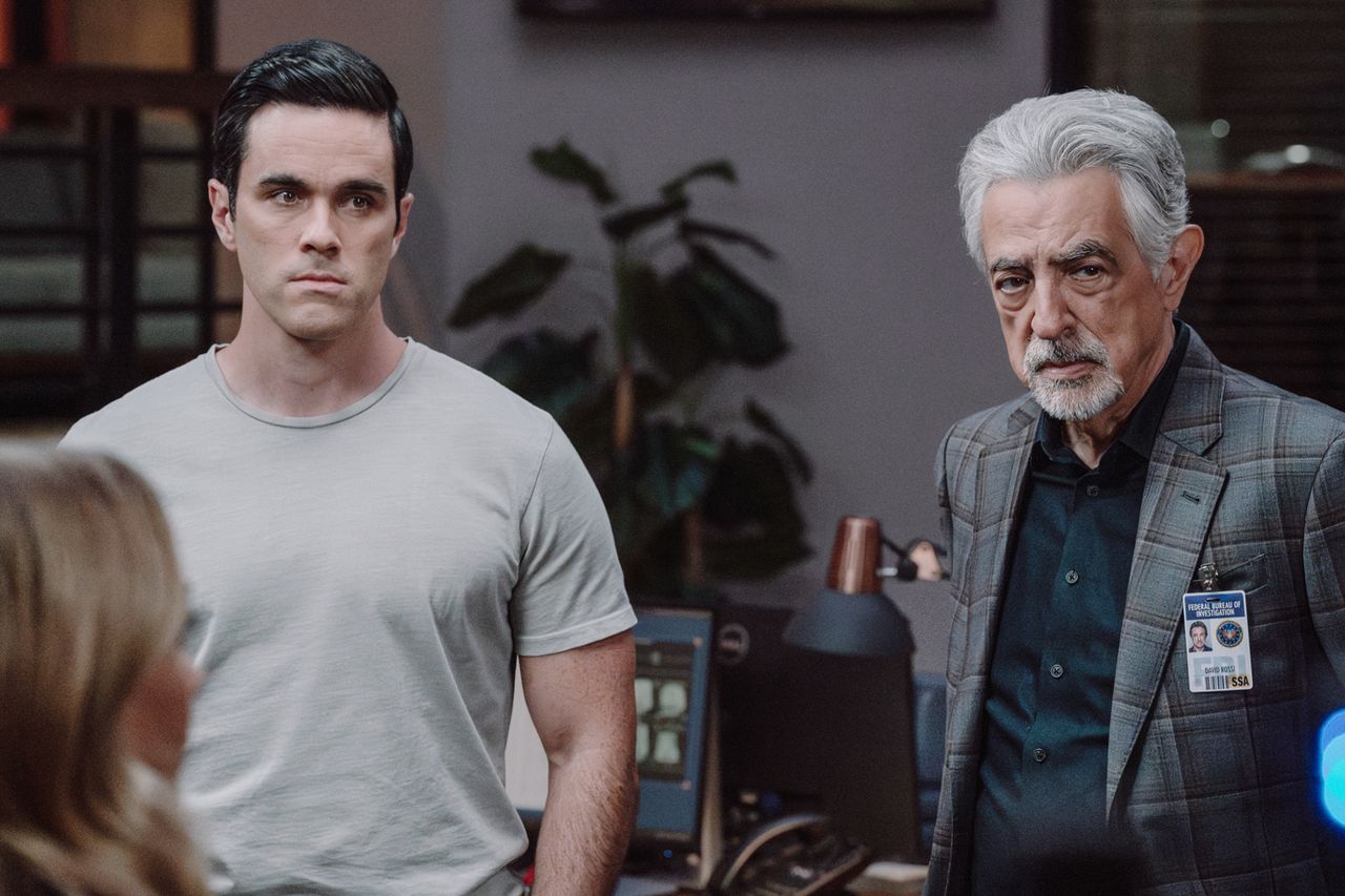 RJ Hatanaka as Tyler Green and Joe Mantegna as David Rossi in Criminal Minds: Evolution. RJ Hatanaka as Tyler Green and Joe Mantegna as David Rossi in Criminal Minds: Evolution.Credit: Michael Yarish /Paramount+