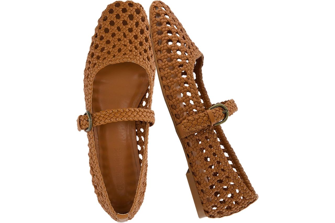CUSHIONAIRE Weston Hand Woven Mary Jane Flats Credit: Amazon