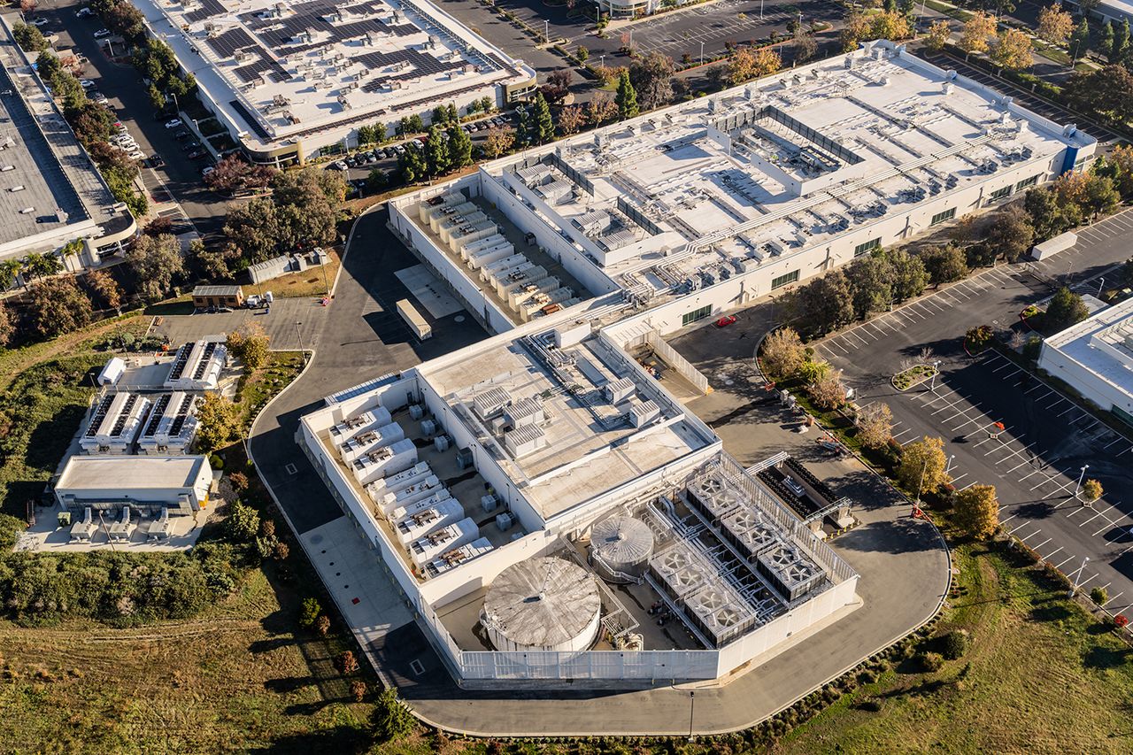 Data center An aerial view of a data center in Newark, Calif.Credit: Getty Stock Images