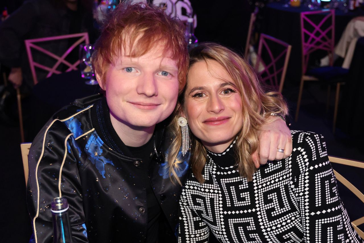 Ed Sheeran and Cherry Seaborn during The BRIT Awards 2022 on Feb. 8, 2022, in London.Credit: JMEnternational/Getty
