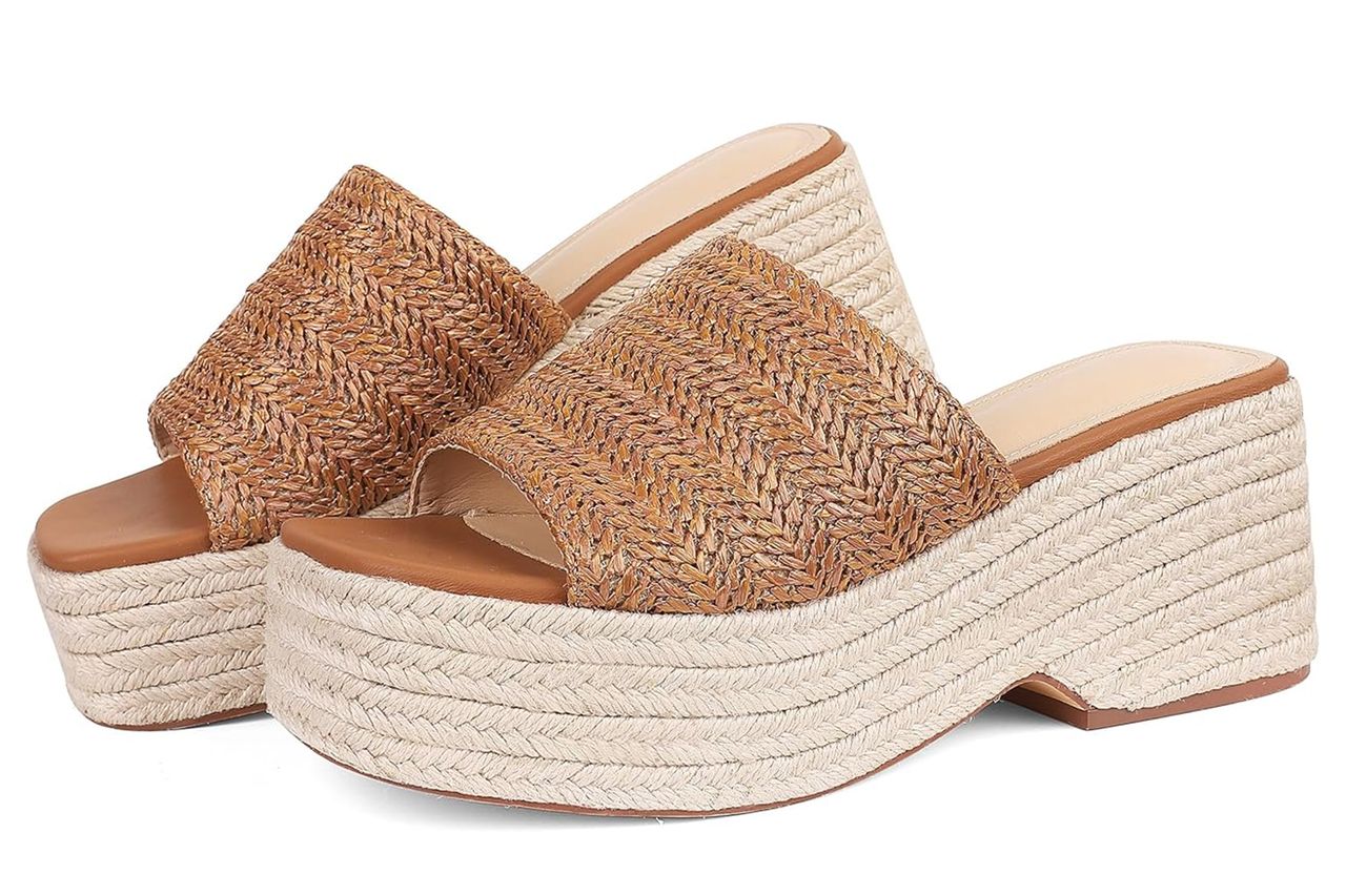 Amazon EQAUDES Platform Slip on Espadrille Sandals Credit: Amazon