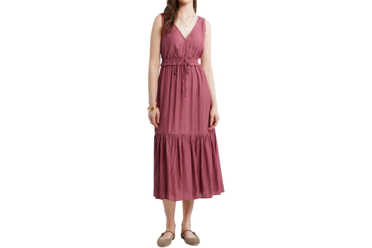 Faux Wrap Tiered Midi Dress Credit: Nordstrom