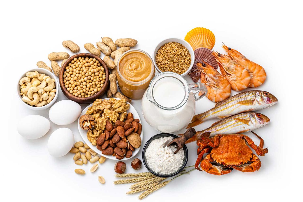 Common food allergens, including peanuts, dairy and fishCredit: Getty