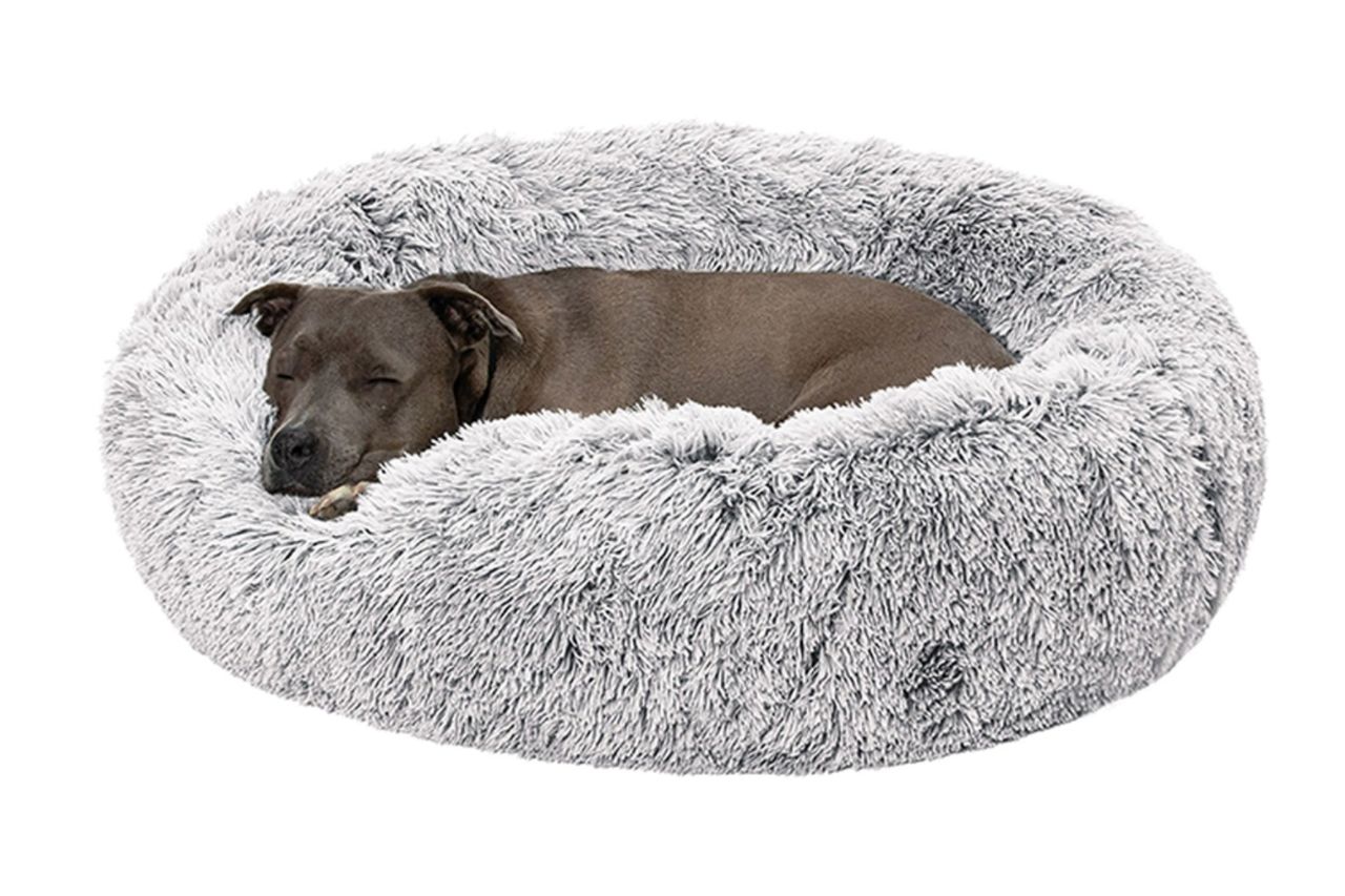 FurHaven Calming Cuddler Donut Large Pet Bed - Mist Gray 36Lx36W Credit: Petsmart