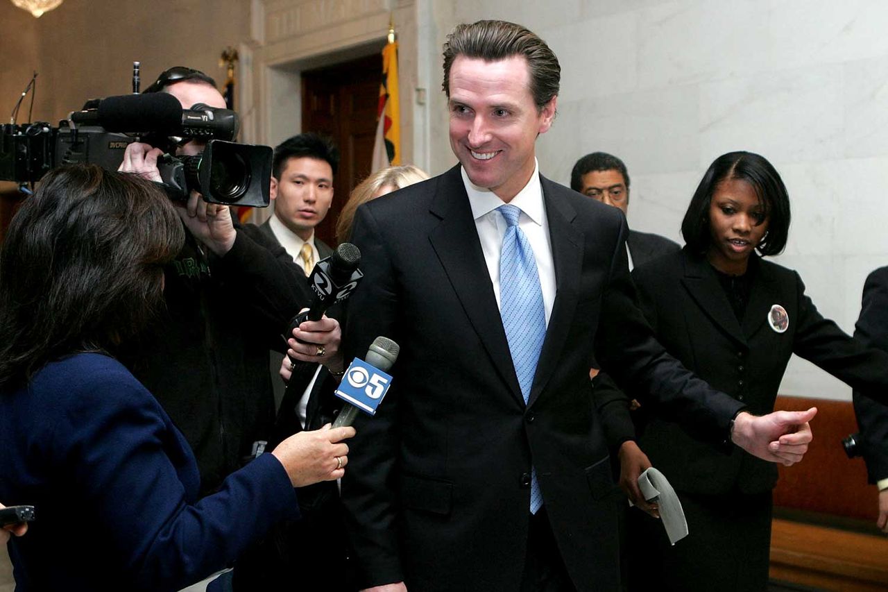 San Francisco Mayor Gavin Newsom on Feb. 2, 2007, at San Francisco’s City Hall.Credit: Justin Sullivan/Getty