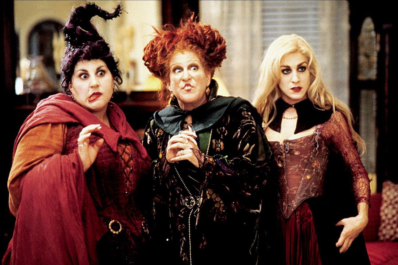 Kathy Najimy, Bette Midler, and Sarah Jessica Parker in Hocus Pocus.Credit: AJ Pics/Alamy