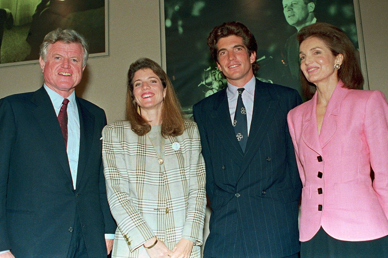 Ted Kennedy, Caroline Kennedy, John F. Kennedy Jr., Jackie Kennedy OnassisCredit: Bettmann/Getty