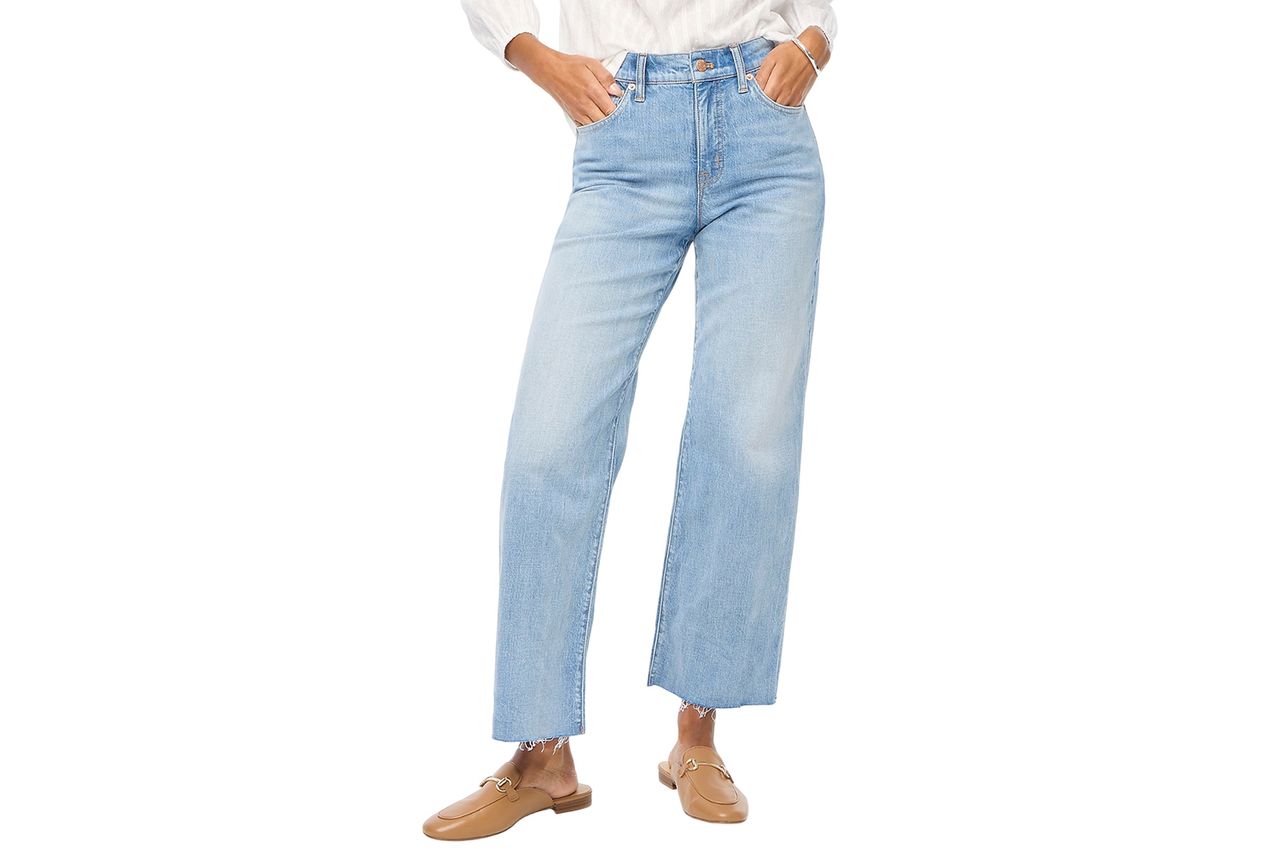 J.Crew Factory Wide-leg cropped jean in all-day stretch Credit: J.Crew Factory