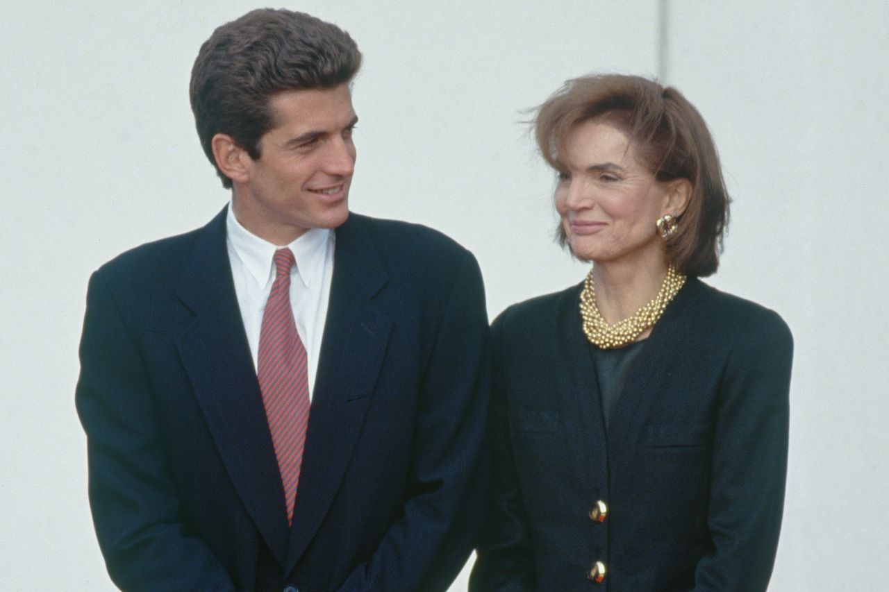 John F. Kennedy Jr. and Jackie Kennedy at the opening of J.F.K. Library in Boston.Credit: Brooks Kraft LLC/Sygma/Getty