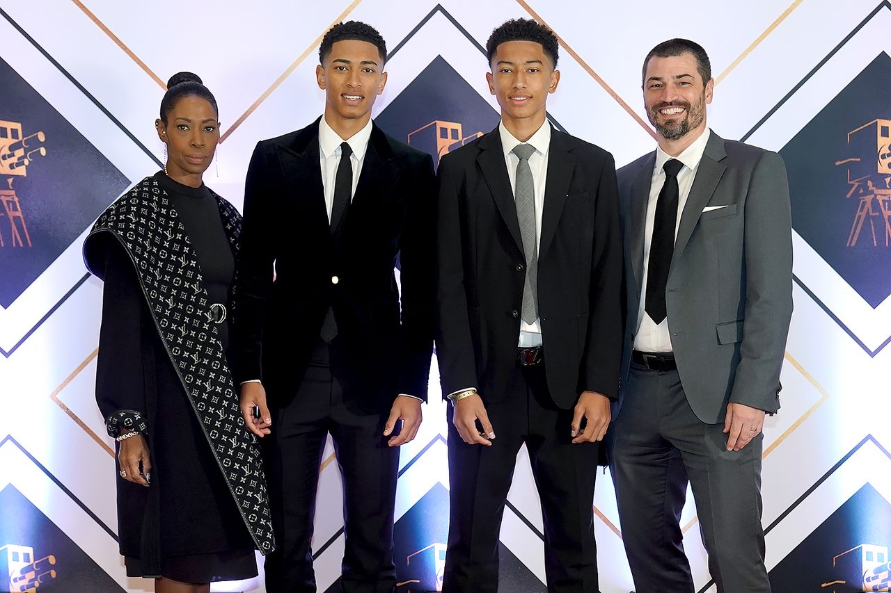 Denise Bellingham, Jude Bellingham, Jobe Bellingham and Mark Bellingham on the red carpet prior to the BBC Sports Personality of the Year Awards 2021Credit: David Davies/PA Images via Getty