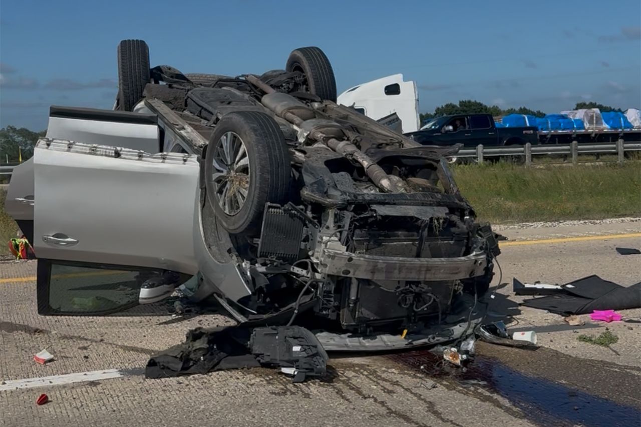 Man, 23, Is Searching for Good Samaritans who pulled him from Highway Car Crash: ‘They saved my life’ Wreckage of a rollover crash in Brazos County, Texas, on June 17, 2026Credit: GoFundMe
