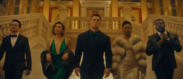 Arturo Castro, Jessica Biel, John Cena, Teyonah Parris and Sam Richardson in Matchbox The Movie Arturo Castro, Jessica Biel, John Cena, Teyonah Parris and Sam Richardson in Matchbox The MovieCredit: Apple TV