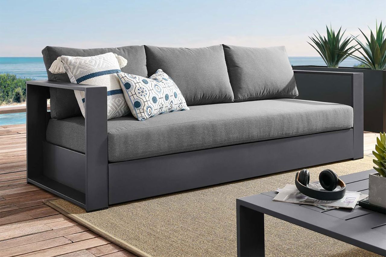 Modway Tahoe Outdoor Patio Powder-Coated Aluminum Sofa