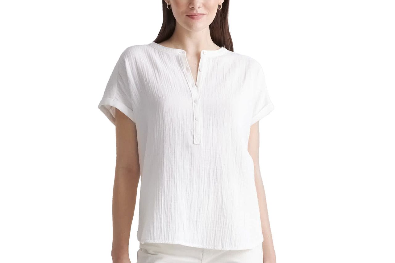 organic cottonon gauze short sleeve Credit: Quince