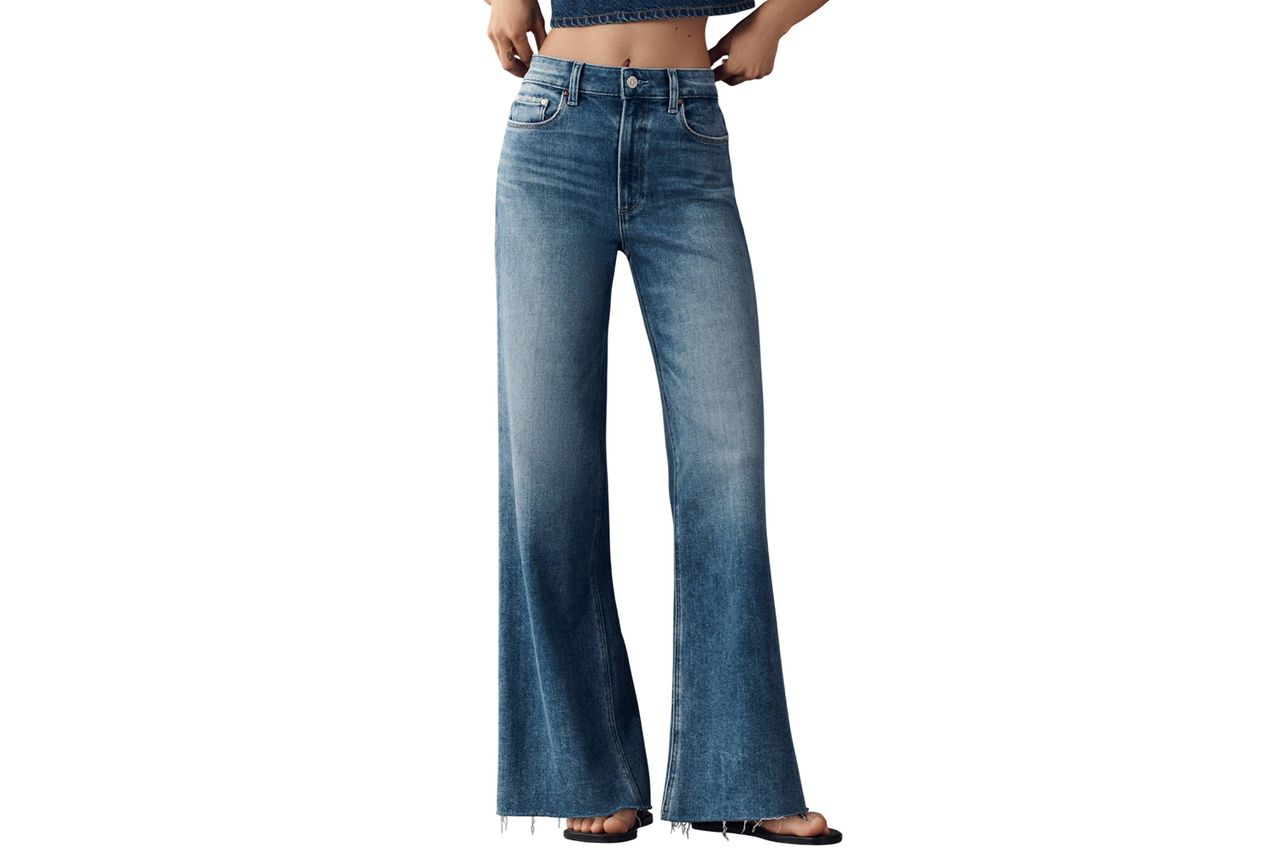 PAIGE Anessa High-Rise Wide-Leg Jeans Credit: Anthropologie