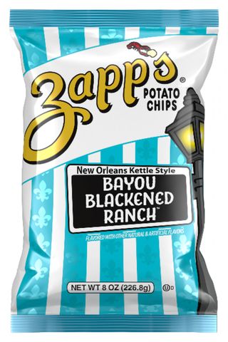 Zapps Bayou Blackened Ranch kettle style potato chips packaging Bag of 8 oz Zapp's Bayou Blackened Ranch kettle-style potato chipsCredit: FDA