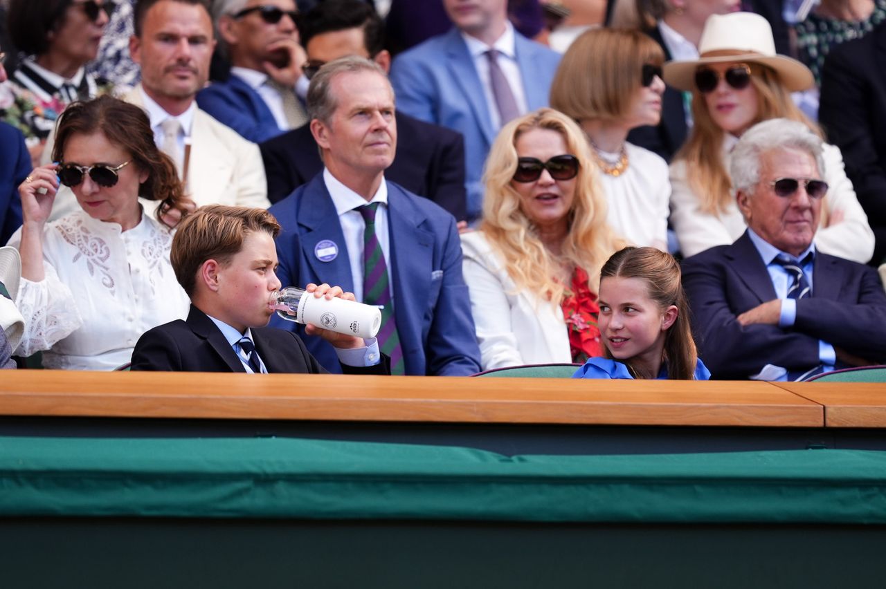 Prince George and Princess Charlotte at Wimbledon on July 12, 2026Credit: Mike Egerton/PA Images via Getty