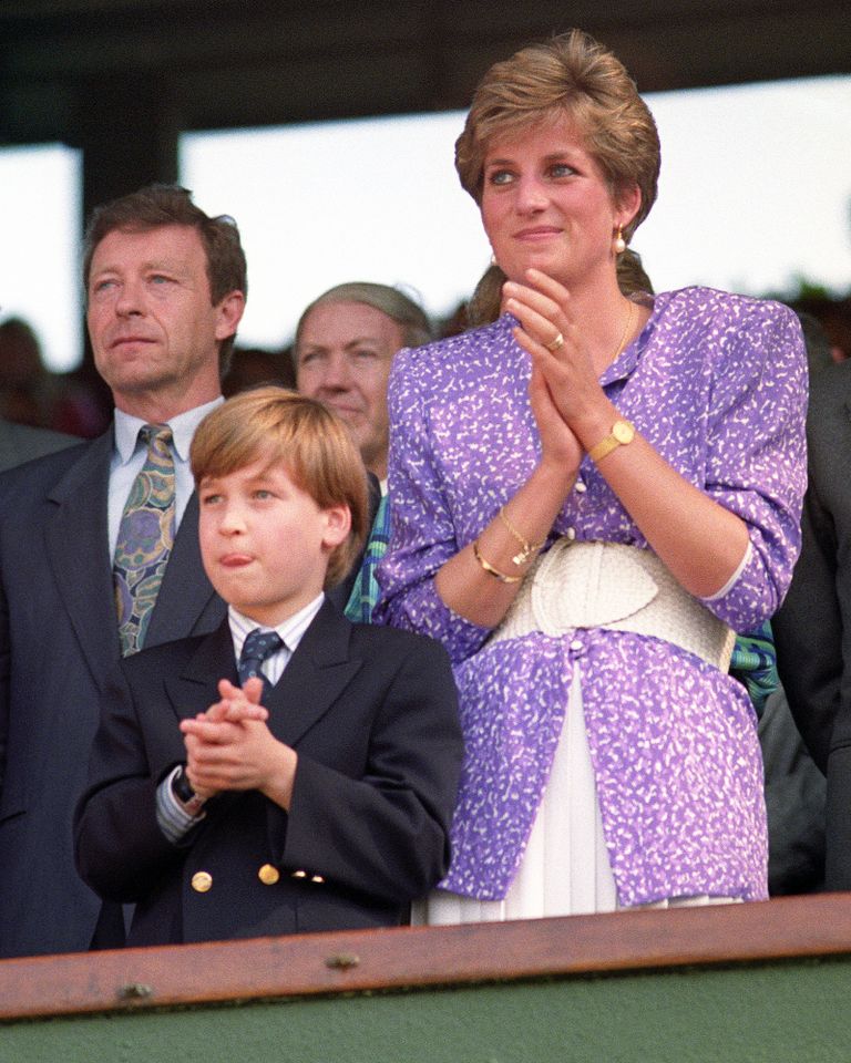 Diana, Princess of Wales and Prince William stand and applaud in the Royal Box on Centre Court at Wimbledon, as Steffi Graf wins the Women's Singles Championship. Prince William and Princess Diana at Wimbledon 1991Credit: Rebecca Naden/PA Images via Getty