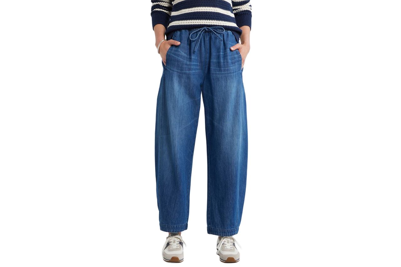 pull on chambray ankle barrel leg pants caslon Credit: Nordstrom
