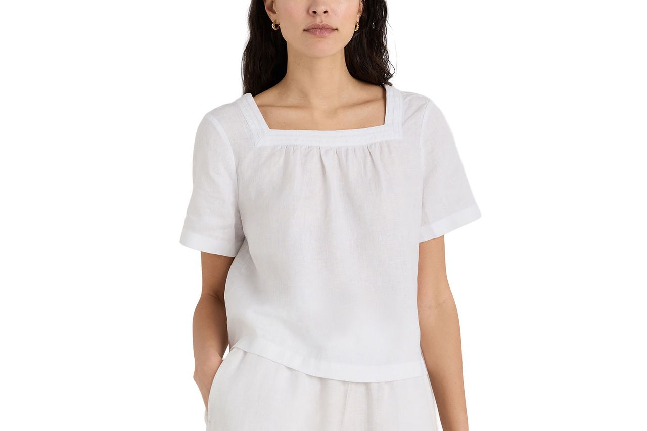 Quince 100% European Linen Square Neck Swing Top Credit: Quince