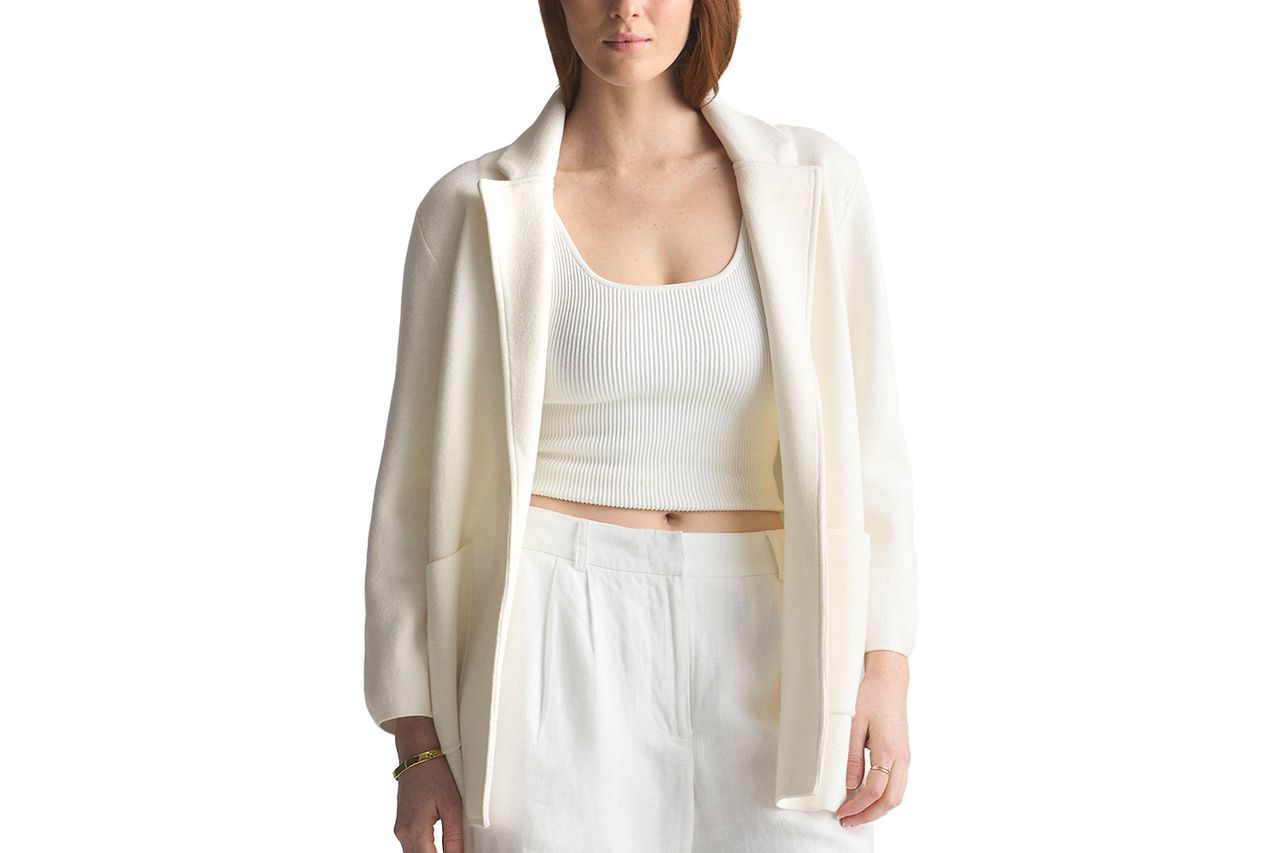 Quince 100% Organic Cotton Knit Blazer Credit: Quince