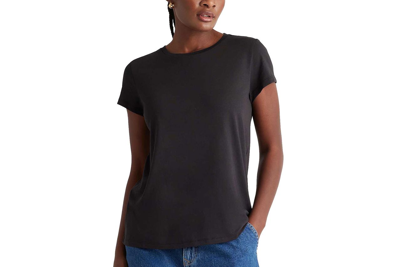 Cotton Modal Crew Neck Swing Tee Credit: Quince