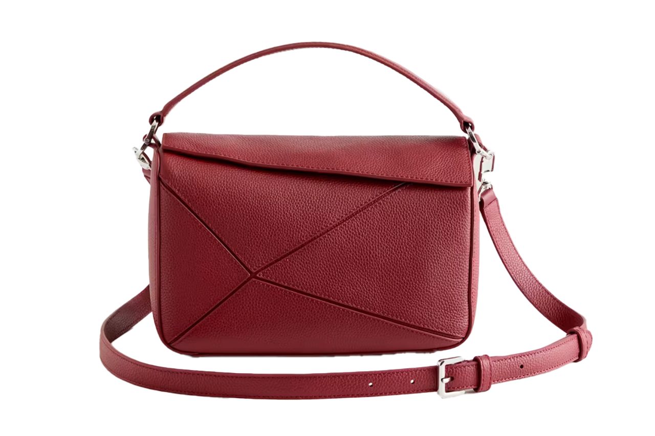 Italian Leather Patchwork Crossbody Credit: Quince