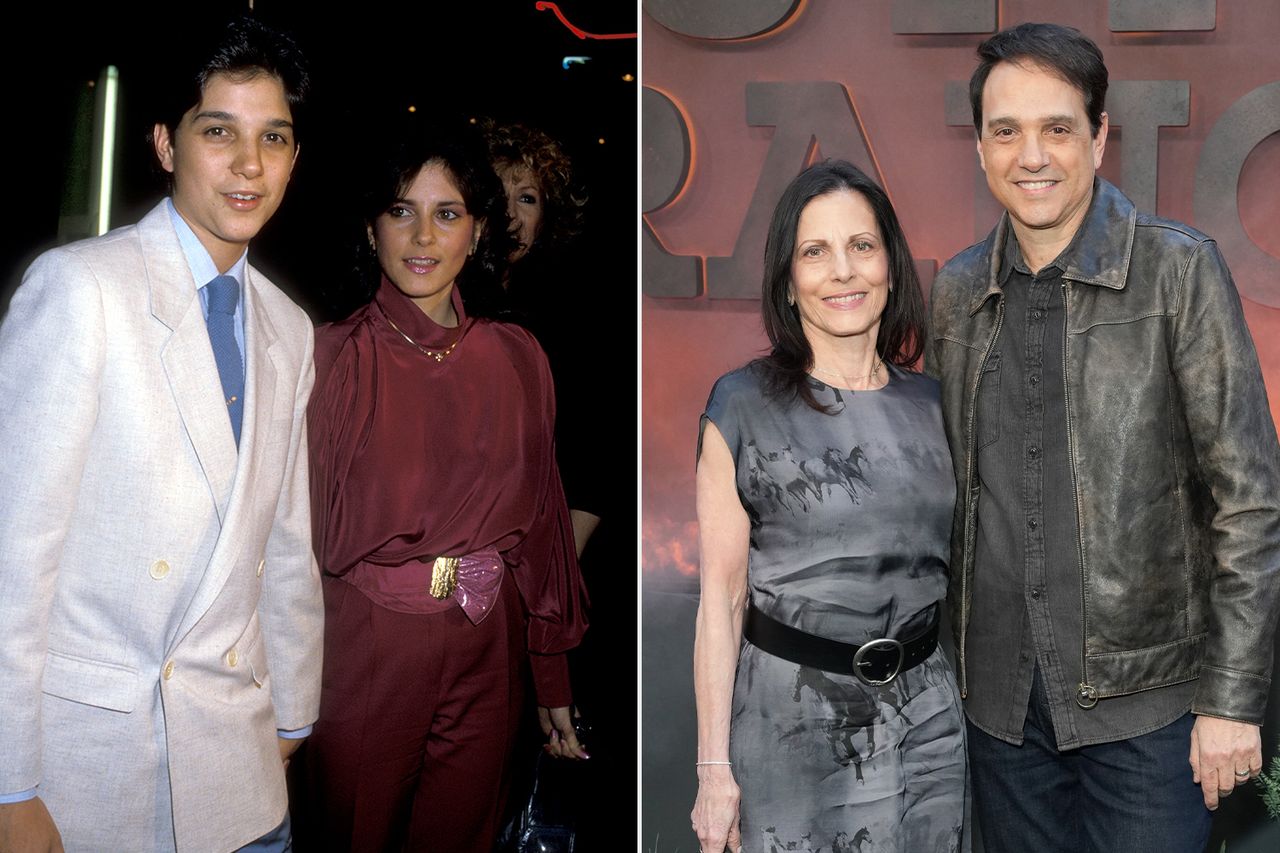 Ralph Macchio and Phyllis Fierro on March 7, 1986 in Hollywood, California; Phyllis Fierro and Ralph Macchio on May 12, 2026 in New York.Credit: Ron Galella/Ron Galella Collection via Getty; John Nacion/Variety via Getty