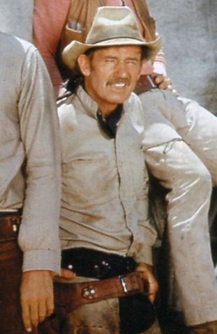RAWHIDE CBS TV western series 1959-1965 from left: Raymond St Jacques, Eric Fleming, Clint Eastwood, Paul Brinegar, Steve Raines Steve Raines as Jim Quince.Credit: Alamy