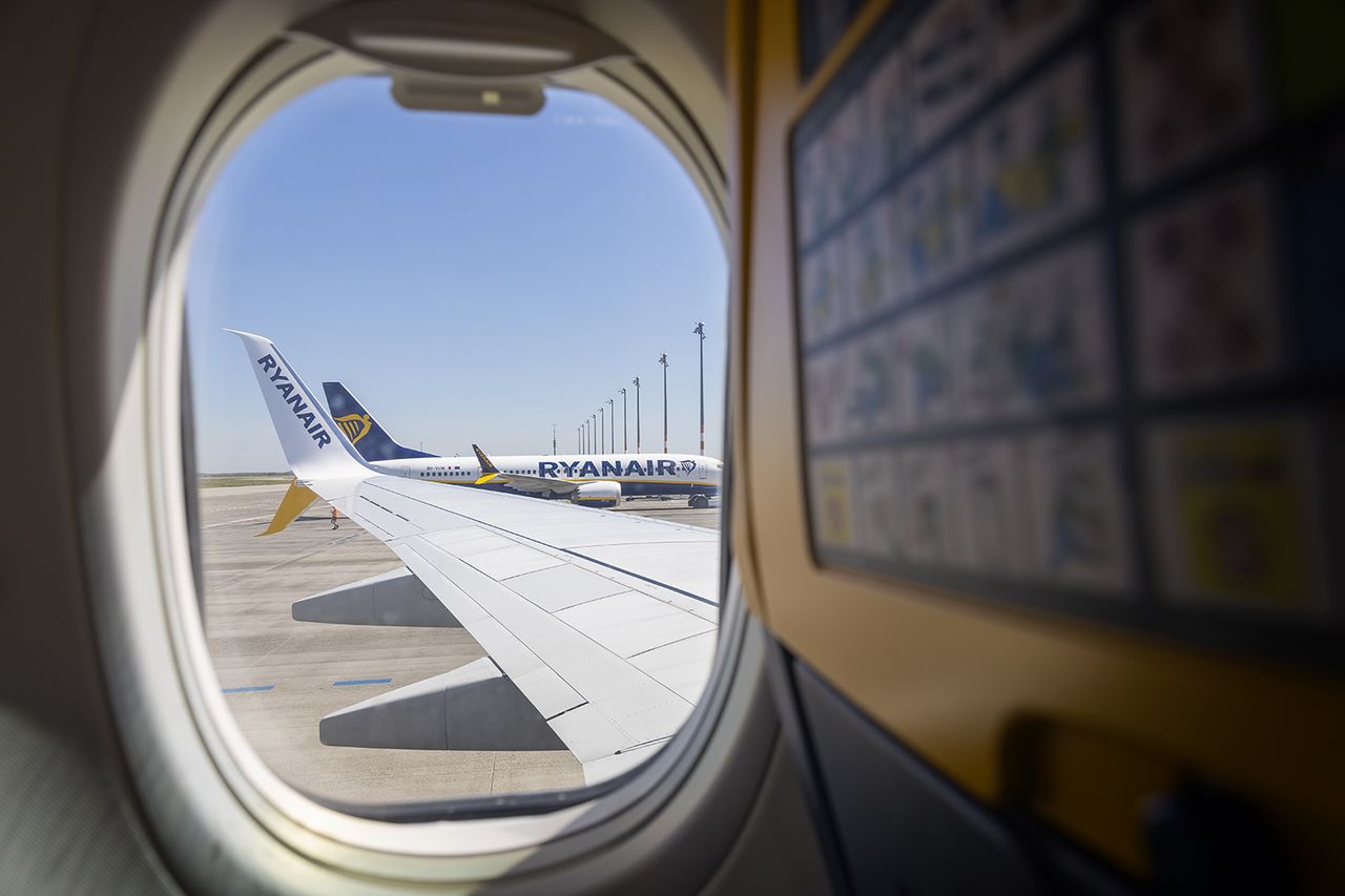 A view from the window of a Ryanair planeCredit: Getty
