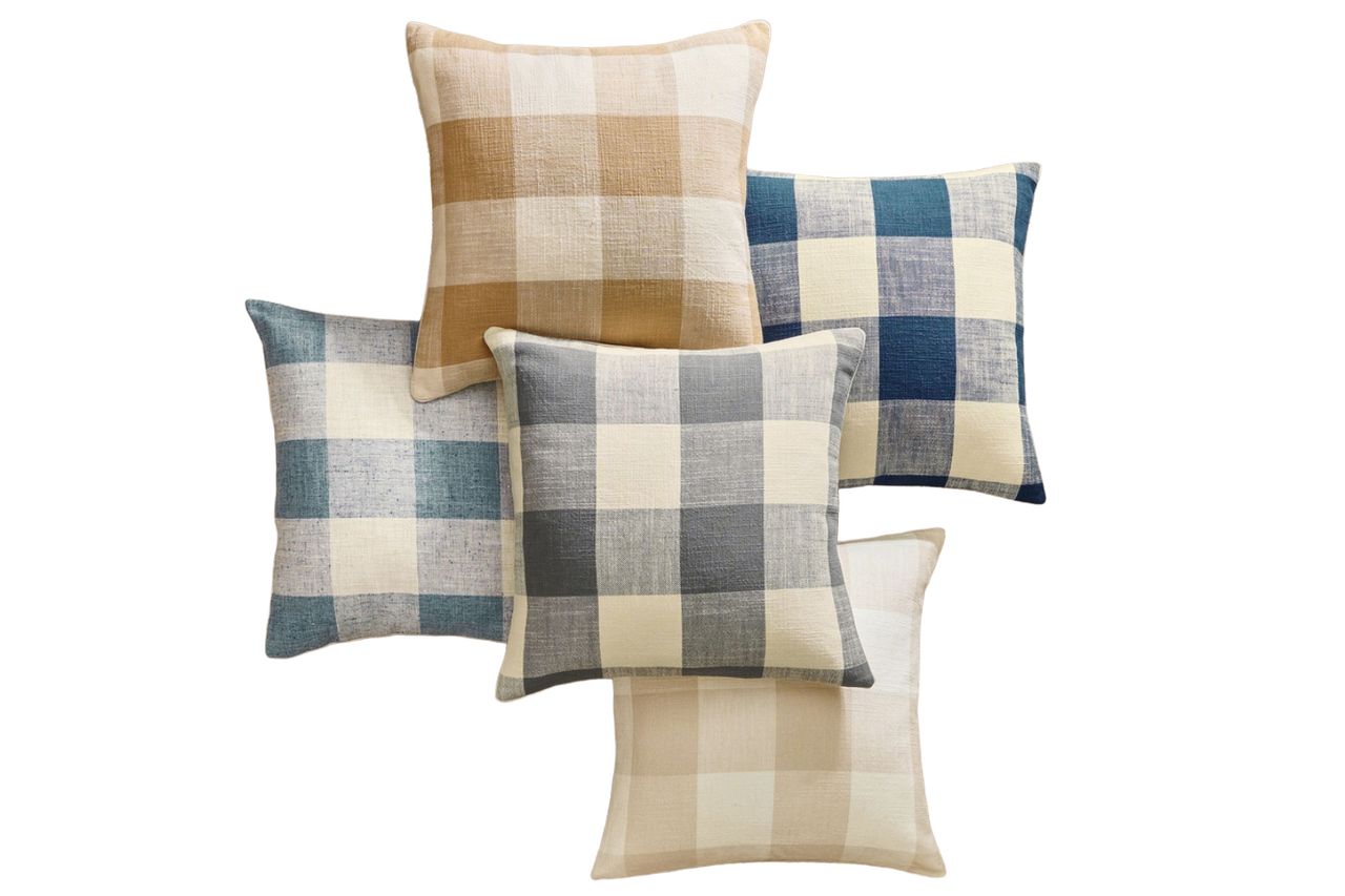 Sawyer Check Pillow Cover Credit: Pottery Barn
