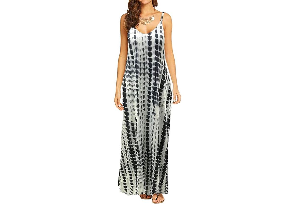 Summer Maxi Dress Casual V-Neck Sleeveless Credit: Amazon