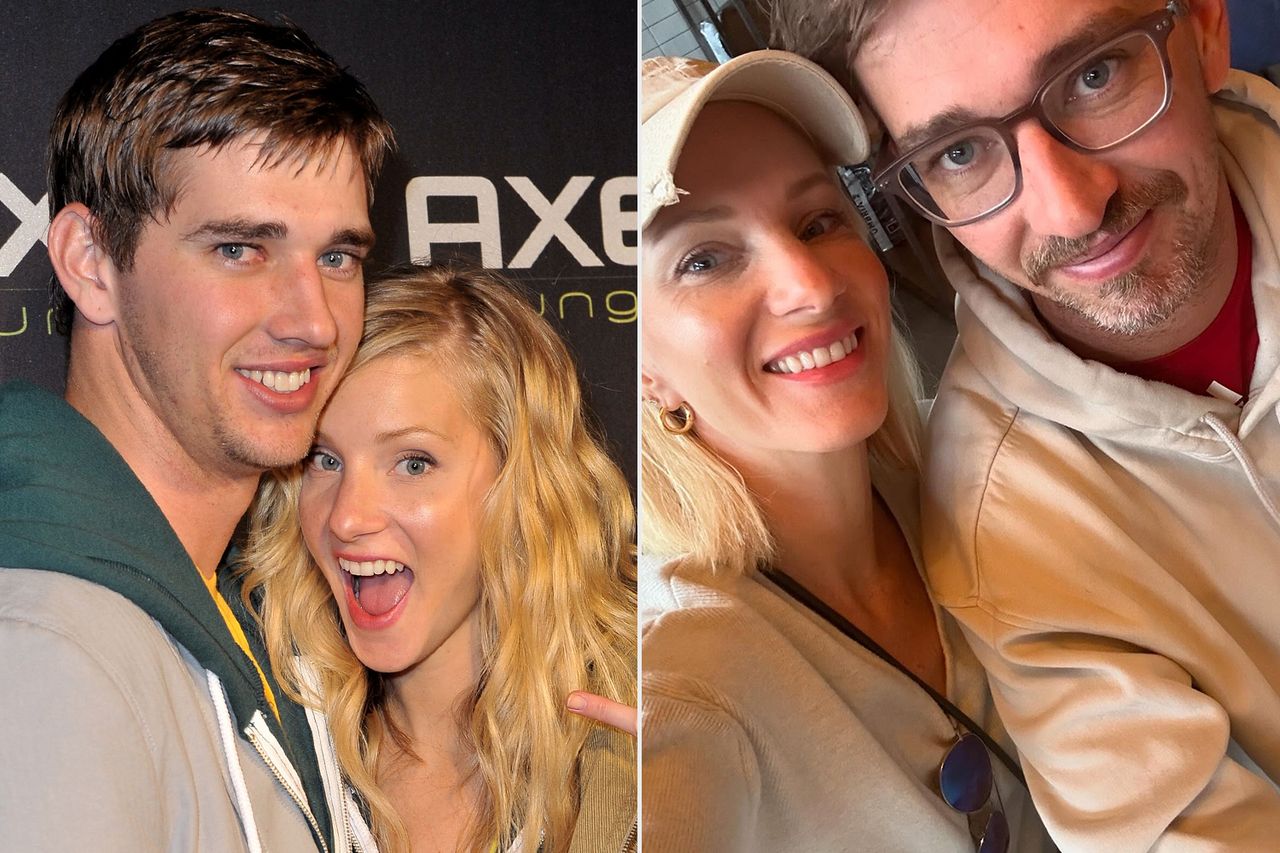 Taylor Hubbell and Heather Morris on February 6, 2011 in Dallas, Texas; Taylor Hubbell and Heather Morris in October 2024.Credit: Jerod Harris/Getty; Heather Morris/Instagram
