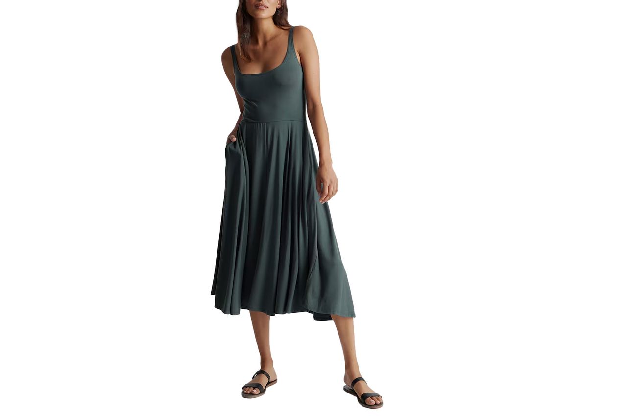 Tencel Jersey Fit & Flare Dress Credit: Quince