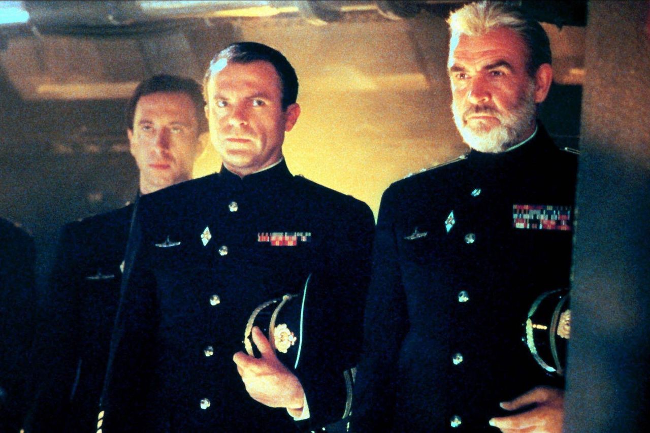 Timothy Carhart, Sam Neill & Sean Connery - The Hunt For Red October Timothy Carhart, Sam Neill and Sean Connery in ‘The Hunt for Red October’Credit: Cinematic/Alamy Stock Photo