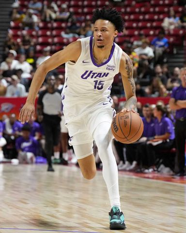 Trey Alexander playing during the 2026 NBA Summer League game on July 12.Credit: Candice Ward/NBAE via Getty