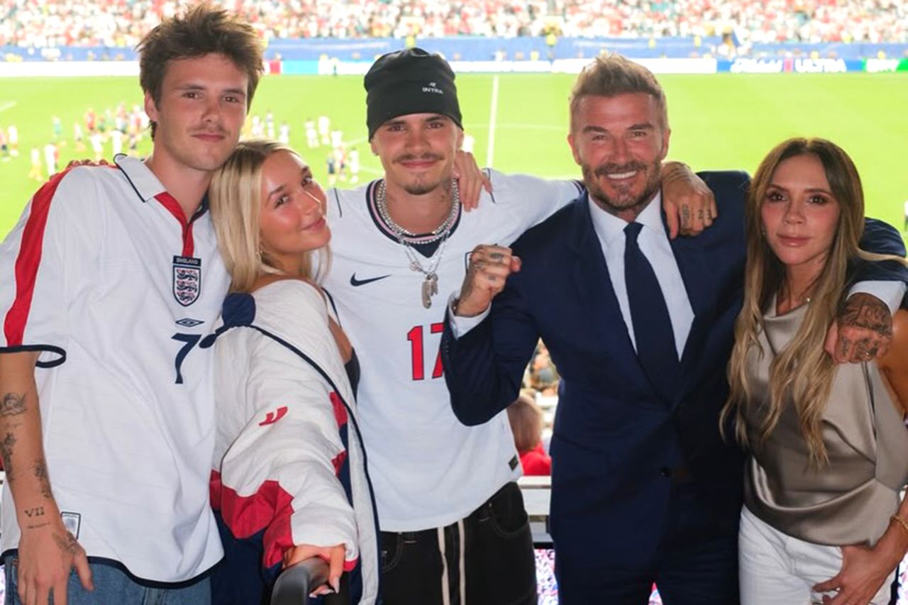 Victoria Beckham Shares Snaps with Sons Cruz and Romeo and Girlfriends at World Cup Final After Skipping Mel C's Wedding David and Victoria Beckham (right) with their children Cruz, Harper, Romeo Beckham (left to right) at the World CupCredit: Victoria Beckham/Instagram