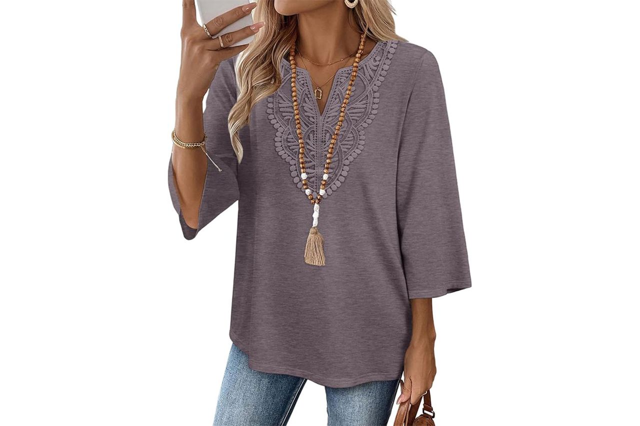 wiholl 3/4 Length Sleeve Tops Credit: Amazon