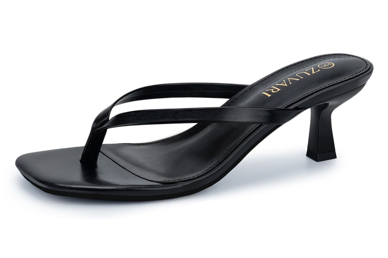 Zuvari Square-Toe Kitten Heels Credit: Amazon