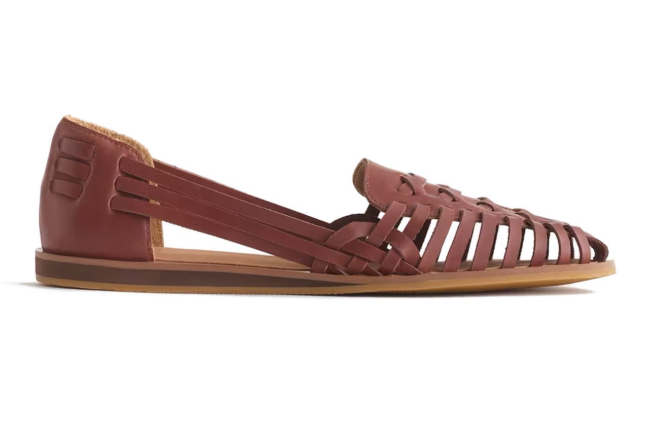 100 Percent Leather Huarache Flat Credit: Quince