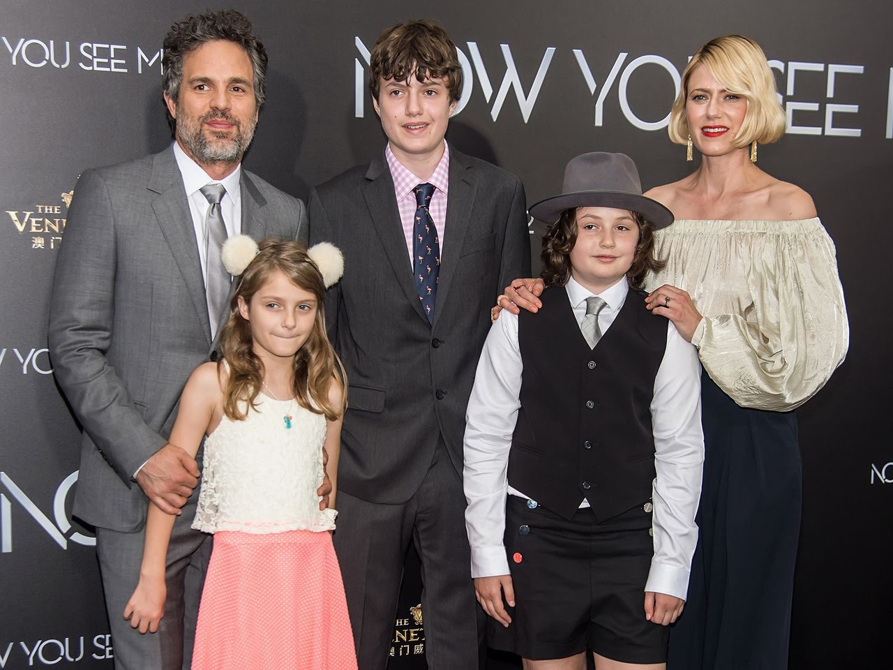 Mark Ruffalo and his wife, Sunrise Coigney, with their kids Odette Ruffalo, Keen Ruffalo and Bella Ruffalo at the ‘Now You See Me 2’ World Premiere in June 2016 in New York CityCredit: Gilbert Carrasquillo/FilmMagic