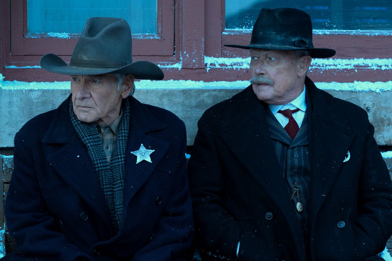 Harrison Ford as Jacob Dutton and Robert Patrick as Sheriff McDowell in season 2, Episode 7 of 1923 Harrison Ford as Jacob Dutton and Robert Patrick as Sheriff McDowell in ‘1923’ season 2Credit: Trae Patton/Paramount+