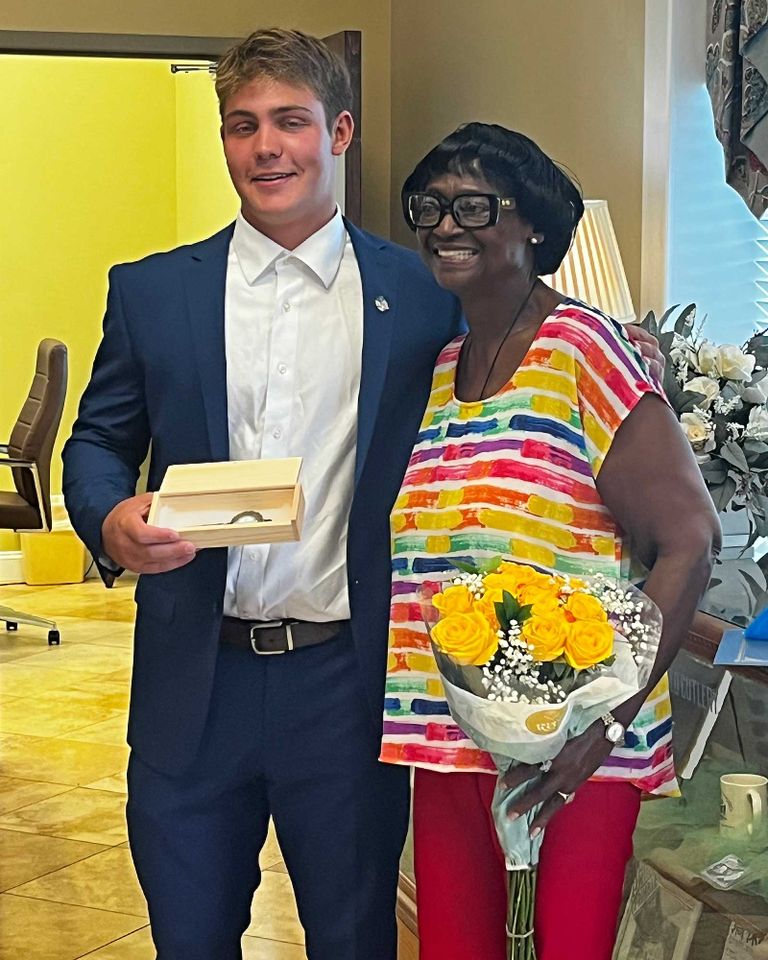 Alabama teen saves life of elderly woman with brain bleed Johnson Thompson and Fannie GarnerCredit: Courtesy of the Garner Family