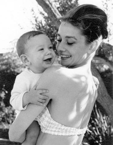 Audrey Hepburn with baby Sean in Beverly Hills in 1961Credit: Mel Ferrer