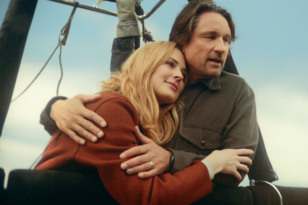 Alexandra Breckenridge and Martin Henderson on Virgin RiverCredit: Netflix